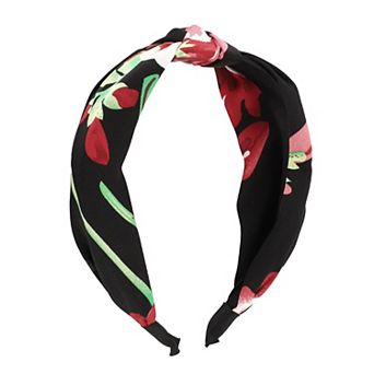 Elegant Knotted Printed Wide Hairband For Women For Girls 6.50"x4.92"