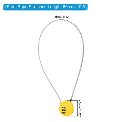 Small Combination Lock 19.6 Inch, 1 Pack 3 Digit Padlock For Gym Locker