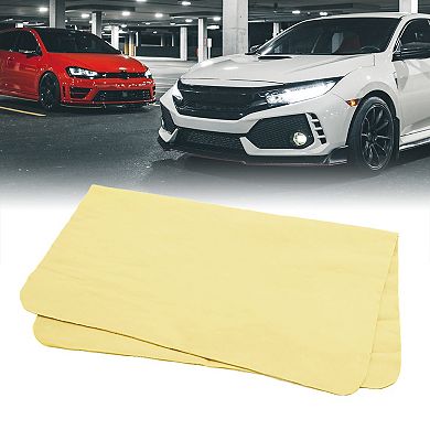 Absorbent Synthetic Drying Chamois Towel Car Wash Cleaning Cloth Yellow 43 X 32cm