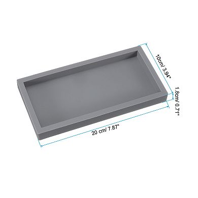 Silicone Bathroom Tray, 8" x 4" Jewelry Organizer Dish for Soap Dispenser, Coin, Key