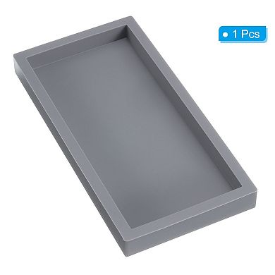 Silicone Bathroom Tray, 8" x 4" Jewelry Organizer Dish for Soap Dispenser, Coin, Key
