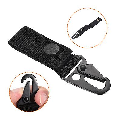 Belt Keeper Key Ring, Nylon Webbing Strap Hanging Gear Buckle 2pcs