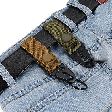 Belt Keeper Key Ring, Nylon Webbing Strap Hanging Gear Buckle 2pcs