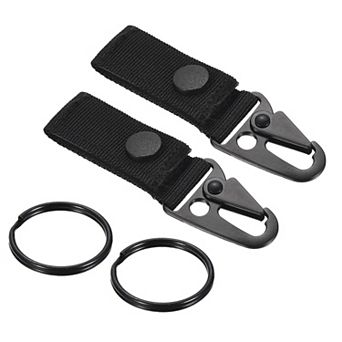 Belt Keeper Key Ring, Nylon Webbing Strap Hanging Gear Buckle 2 pc