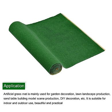 Artificial Model Grass Mat 10" x 19.7" Realistic Fake Turf for Garden Lawn Decoration Model