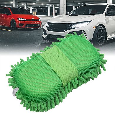 8-shape Microfiber Fiber Chenille Sponge Cleaning Glove Brush Pad For Truck