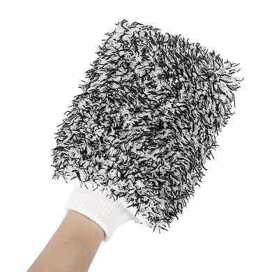 Coral Fleece Car Wash Mitt Microfiber Glove Double Sided Dirt Washing Tool