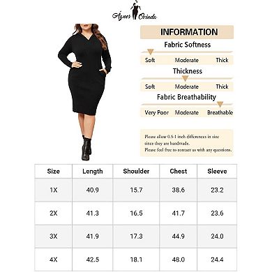 Women's Plus Size Sweater Dress Long Sleeve Knit Pullover Hooded With Pocket Sweater Dresses