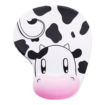 Ergonomic Mouse Pad With Wrist Support Rest Cow Style Cute Mouse Pad With Non-slip Rubber Base