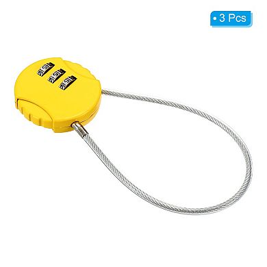 Small Combination Lock 7.8 Inch, 3 Pack 3 Digit Padlock For Locker