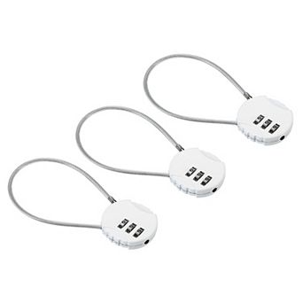 Small Combination Lock 7.8 Inch, 3 Pack 3 Digit Padlock For Locker