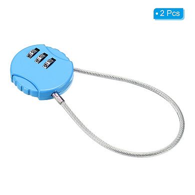Small Combination Lock 7.8 Inch, 2 Pack 3 Digit Padlock For Gym Locker