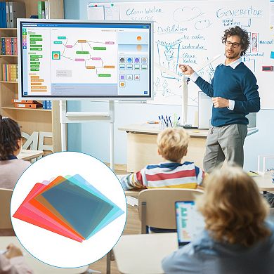 L Type Folder File Project Pockets Clear Paper Document Jacket Sleeve for Office