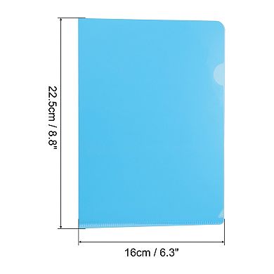 L Type Folder File Project Pockets Clear Paper Document Jacket Sleeve for Office