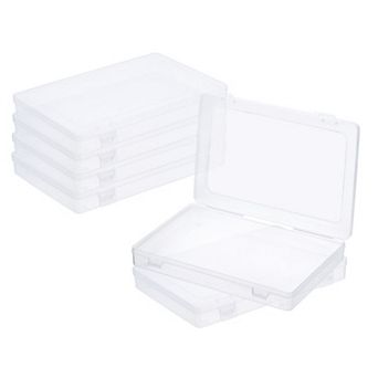 6pack Plastic Rectangle Organizer Container For Beads Jewelry Small Items Art Craft Projects