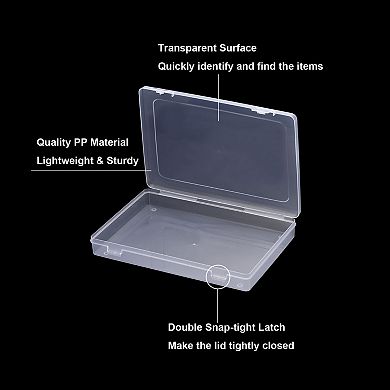 6pack Plastic Rectangle Organizer Container For Beads Jewelry Small Items Art Craft Projects