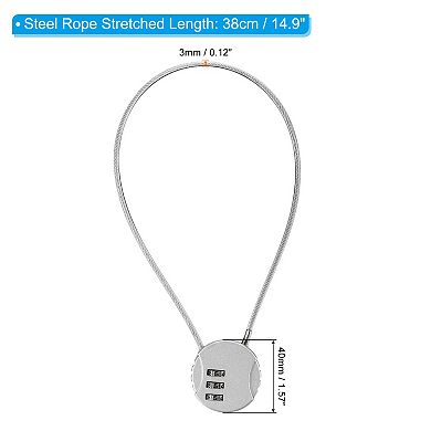 Small Combination Lock 14.9 Inch, 2 Pack 3 Digit Padlock For Gym Locker