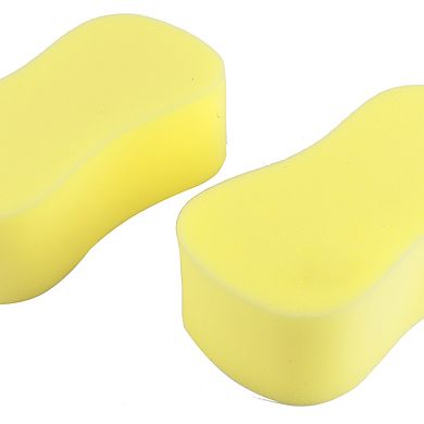 Home Car Windshield Sponge Wash Washing Cleaning Pad Yellow 20 X 10 X 5cm 2pcs
