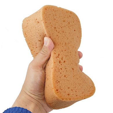 Car Windshield Soft Perforated Yellow Wash Sponge Pad