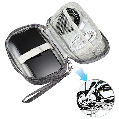 Electronic Organizer, Double Layer Pouch, Electronic Accessories Case For Cable, Cord