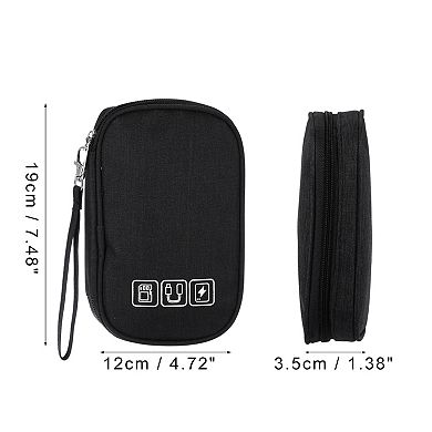 Electronic Organizer, Double Layer Pouch, Electronic Accessories Case For Cable, Cord