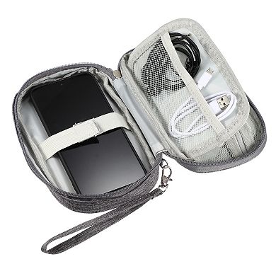 Electronic Organizer, Double Layer Pouch, Electronic Accessories Case For Cable, Cord