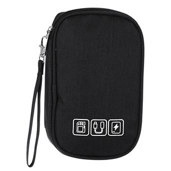 Electronic Organizer, Double Layer Pouch, Electronic Accessories Case For Cable, Cord