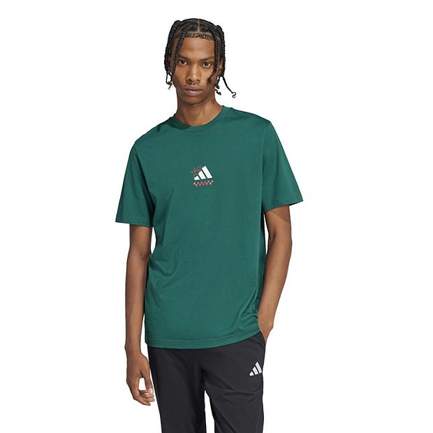 Adidas Lounge Pizza Graphic Tee Green M Mens Originals T Shirts