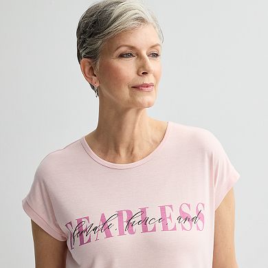 Women's Fierce and Fearless Dolman Short Sleeve Graphic Tee
