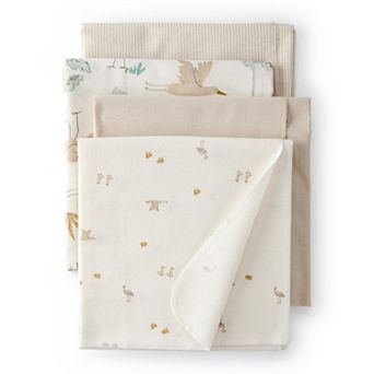 Baby Carter's 4-Pack Stork Print Receiving Blankets