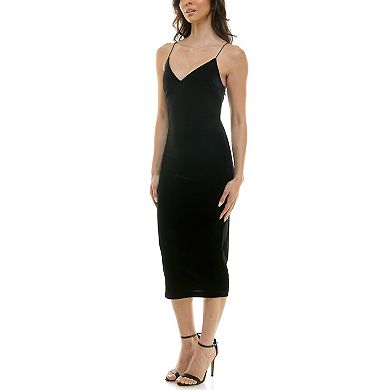 Juniors' B. Smart Bungee Strap Velvet Midi