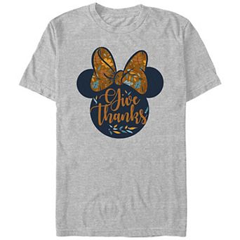 Disney's Minnie Mouse Bow Give Thanks Men's Graphic Tee