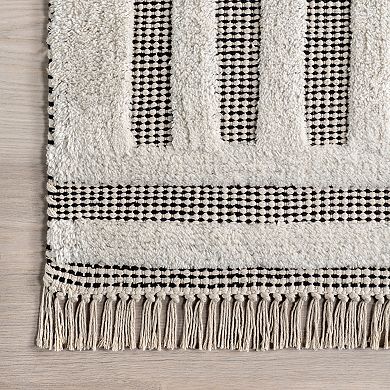 Rugs USA Merrick Tasseled Cotton and Wool Area Rug