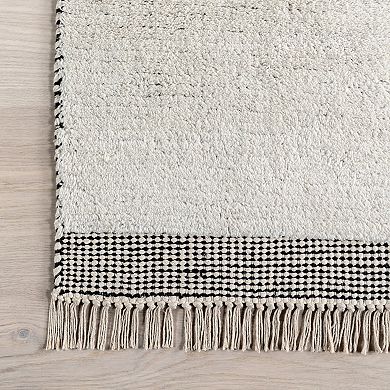 Rugs USA Hyperion Tasseled Cotton and Wool Area Rug