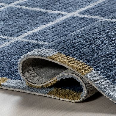 Rugs USA Fountain Checked Wool Area Rug