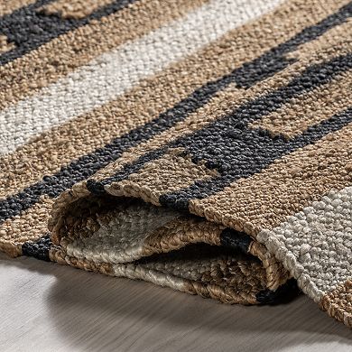 Rugs USA Raleigh Striped Jute Area Rug