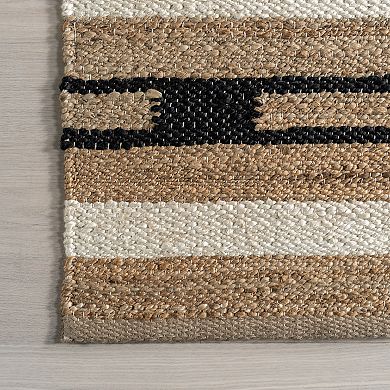 Rugs USA Raleigh Striped Jute Area Rug
