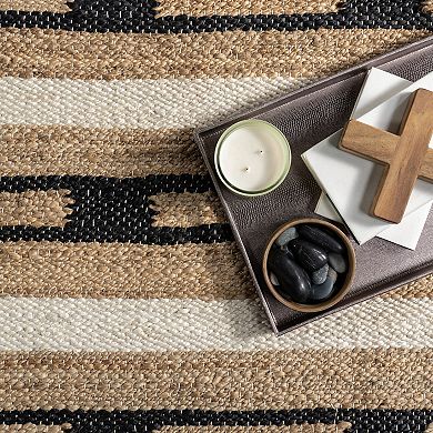 Rugs USA Raleigh Striped Jute Area Rug
