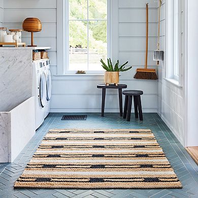 Rugs USA Raleigh Striped Jute Area Rug