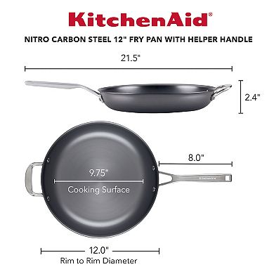 KitchenAid NITRO 12-in. Carbon Steel Skillet with Helper Handle