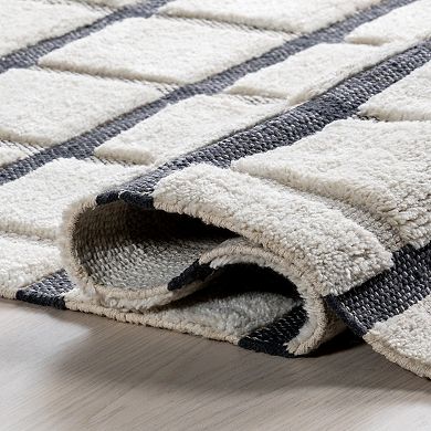 Rugs USA Rowena Checked Wool Area Rug