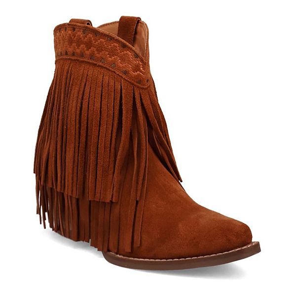 Dingo Tapadero Women's Suede Booties - Brown (8)