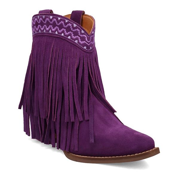 Dingo Tapadero Women's Suede Booties - Purple (7)