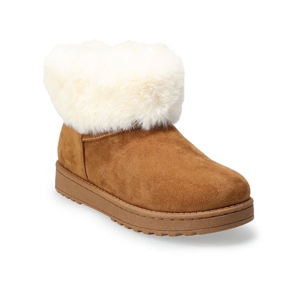 SO® Coatimundi Women's Faux-Fur Winter Boots - Cognac (9.5)