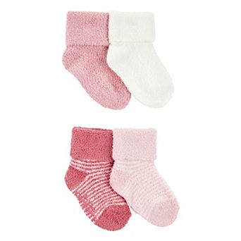 Baby Girl Carter's 4-pack Chenille Foldover Cuff Socks