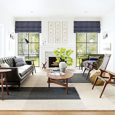 Rugs USA Blue Jay Colorblocked Wool Area Rug