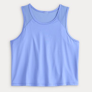 Juniors' SO® Mesh Shoulder Relaxed Tank Top