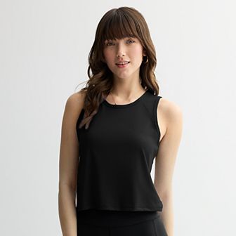 Juniors' SO® Mesh Shoulder Relaxed Tank Top