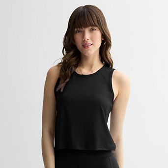 Juniors' SO® Mesh Shoulder Relaxed Tank Top