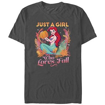 Disney Princess The Little Mermaid Just A Girl Who Loves Fall Men's Graphic Tee